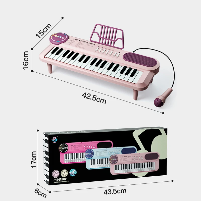37-key Children's Piano Keyboard Electronic Piano with Microphone Children Education Educational Toys