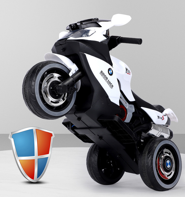 Children electric motorcycle tricycle boy and girl toy car with remote control baby large battery car can sit and charge