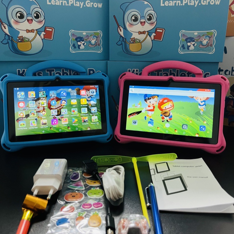 New 7-inch children's tablet computer cartoon with stand silicone cover cross-border foreign trade dedicated tablets PC