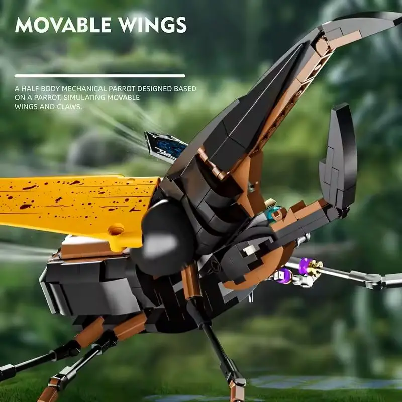Mechanical Beetle Insect Life Set With light Building Blocks Bricks Animal World Model Assembly Toys for Kid Gifts