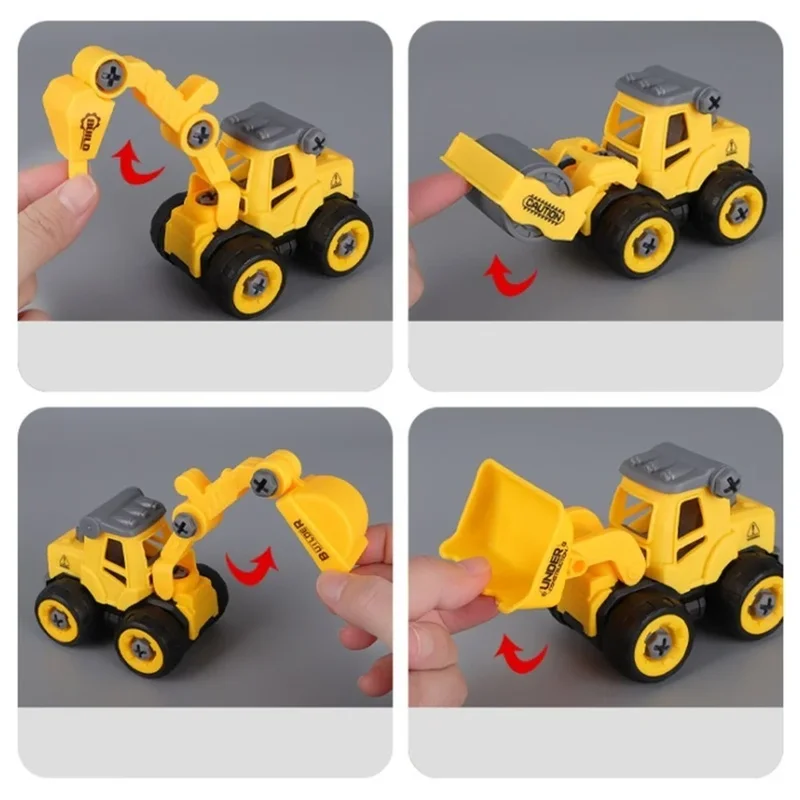 Engineering Vehicle Toy Kids Construction Excavator Tractor Bulldozer Fire Truck Models Boys Toys