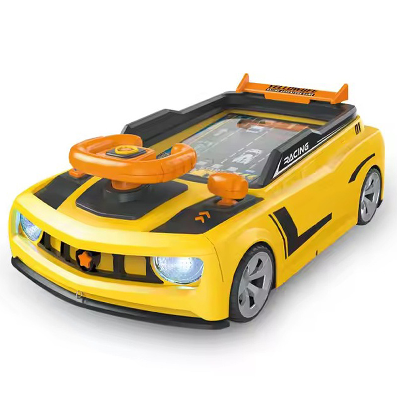 Racing game machine adventure, driving simulation, steering wheel control, children's educational toys
