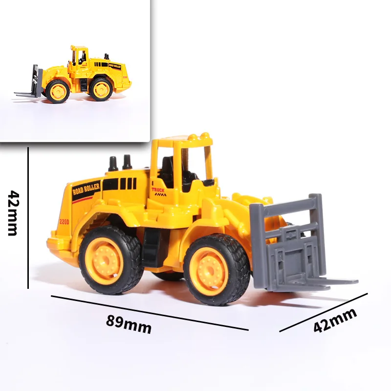 1:64 Alloy Engineering Car Model Skidding Toy Car Metal City Traffic Bus