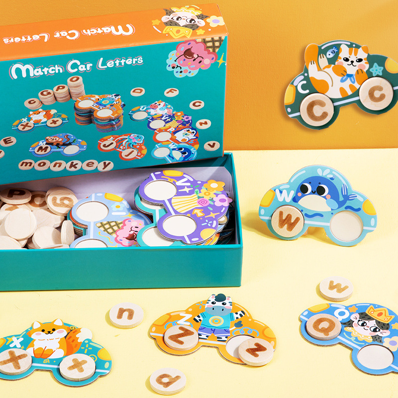 English spelling word game for 3 to 6 years old kindergarten early education enlightenment English letter matching children's educational toys