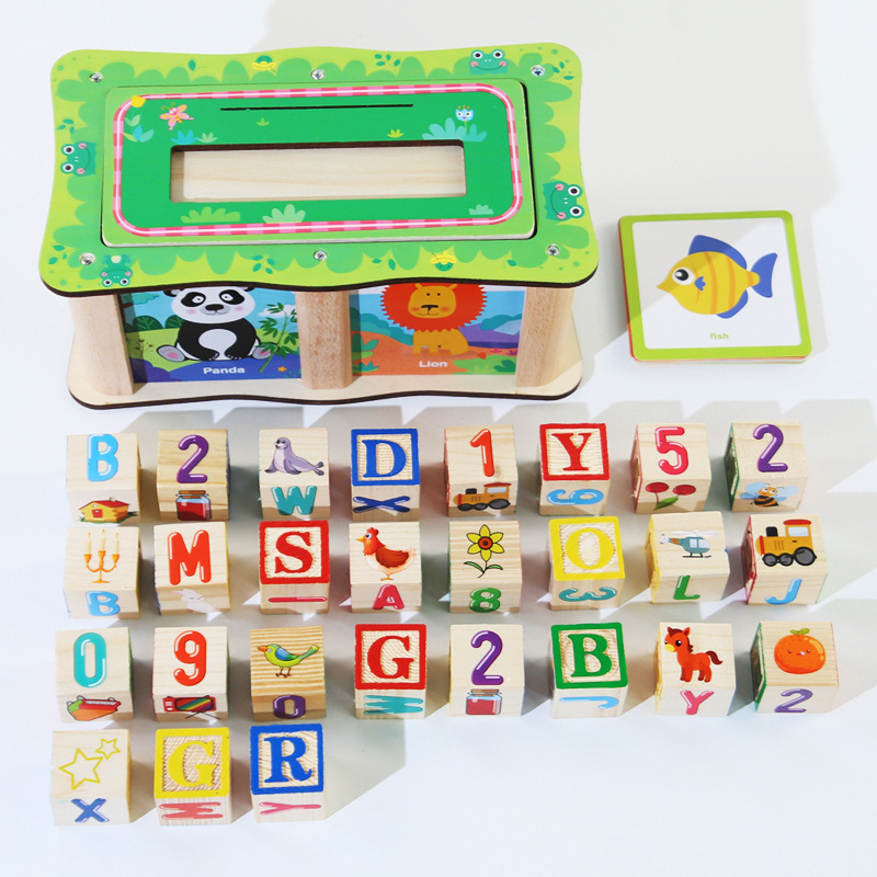 Montessori early childhood education children's educational puzzle assembly English enlightenment digital letter recognition spelling word toys