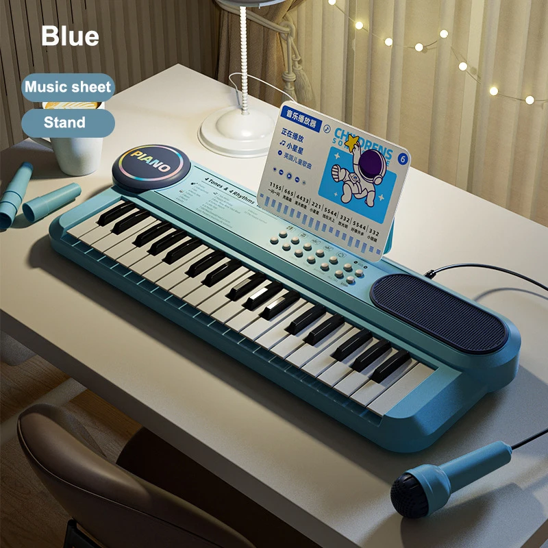 37-key Children's Piano Keyboard Electronic Piano with Microphone Children Education Educational Toys