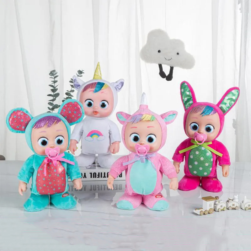 New electric simulation baby crying doll can walk, sing and cry vinyl doll