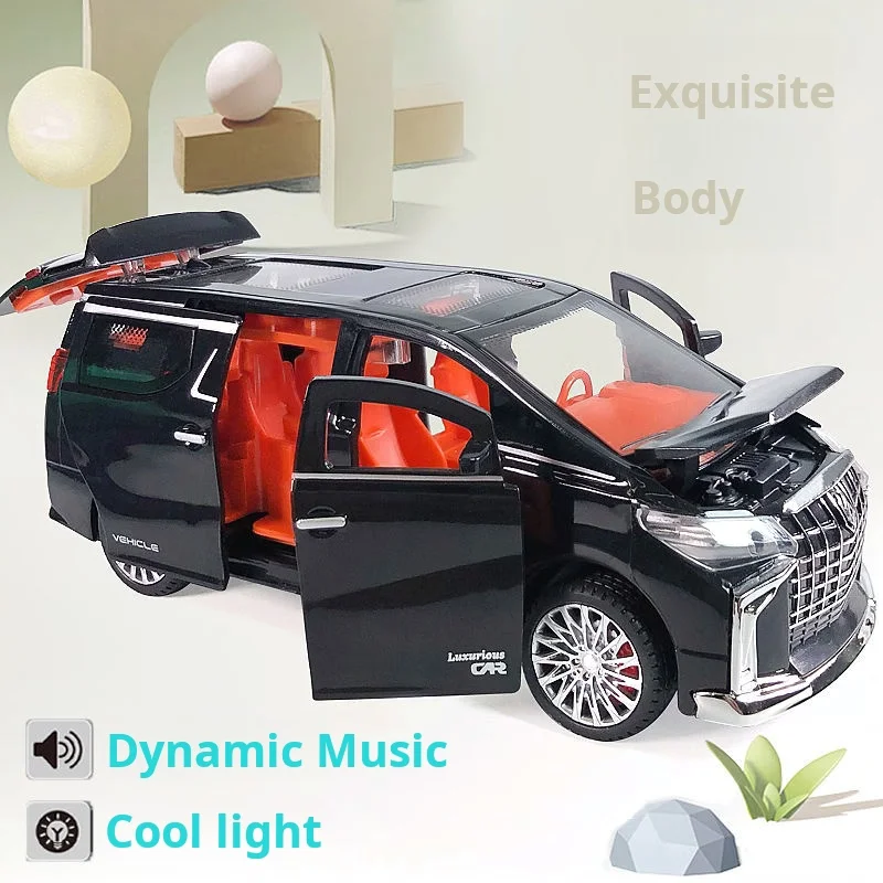 1:32 Children's Inertia Pull-back Car Toy with Lighting Sound Simulation Commercial Car Model Toy Car