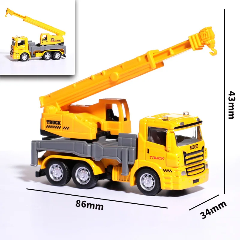 1:64 Alloy Engineering Car Model Skidding Toy Car Metal City Traffic Bus