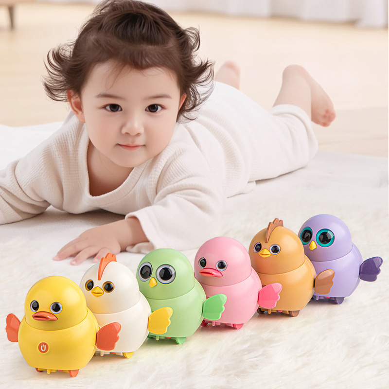 Hot selling children's toys electric magnetic swing duck baby crawling head early education pet puzzle