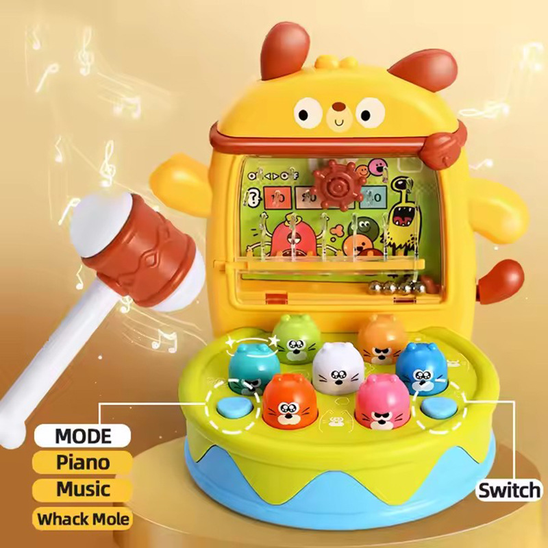 Hot selling children's early education educational puppy whack-a-mole multi-function percussion game machine