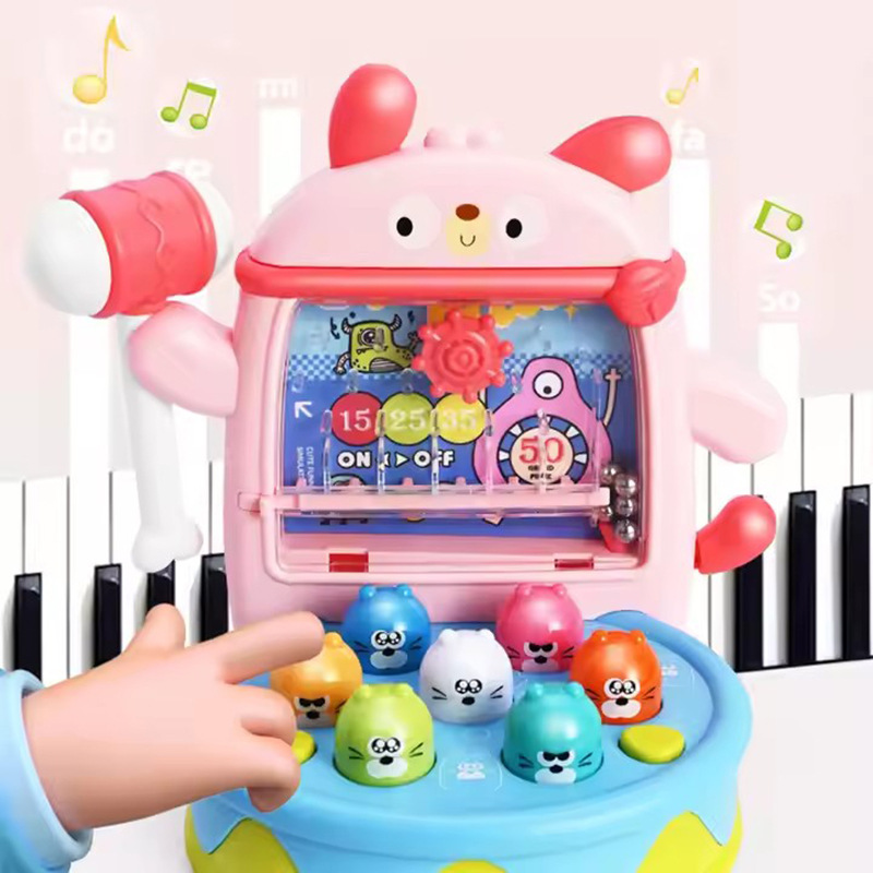 Hot selling children's early education educational puppy whack-a-mole multi-function percussion game machine