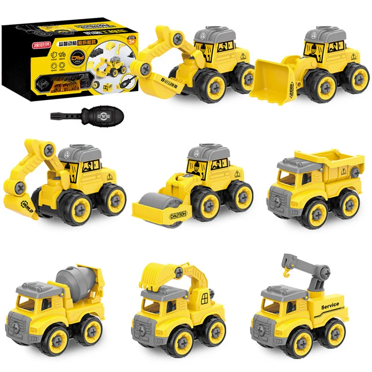 Engineering Vehicle Toy Kids Construction Excavator Tractor Bulldozer Fire Truck Models Boys Toys