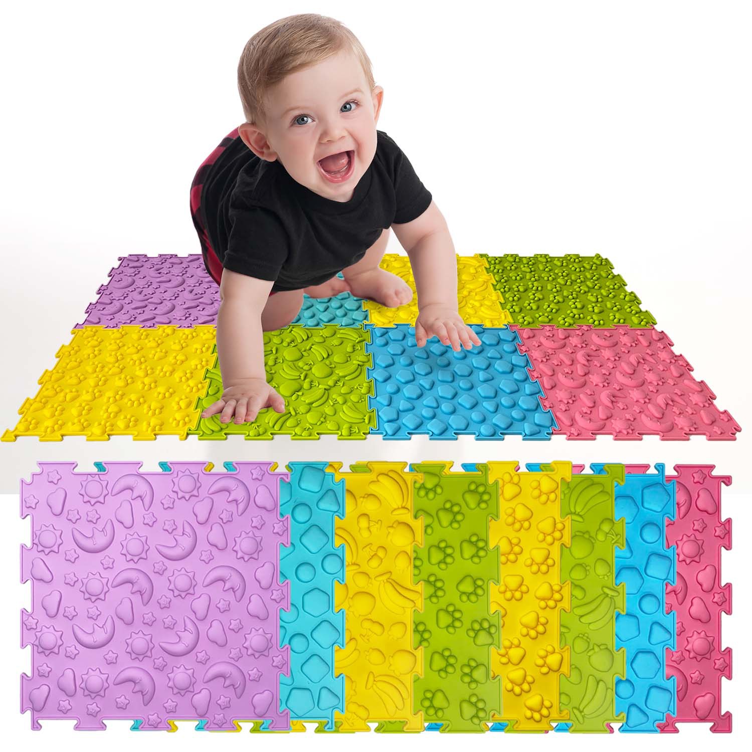 Safe and odorless, acupressure board children's sensory training mat infant sensory training tactile foot massage sensory mat tactile mat
