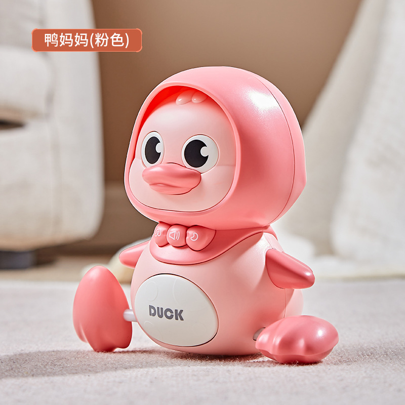 Hot selling children's toys electric magnetic swing duck baby crawling head early education pet puzzle
