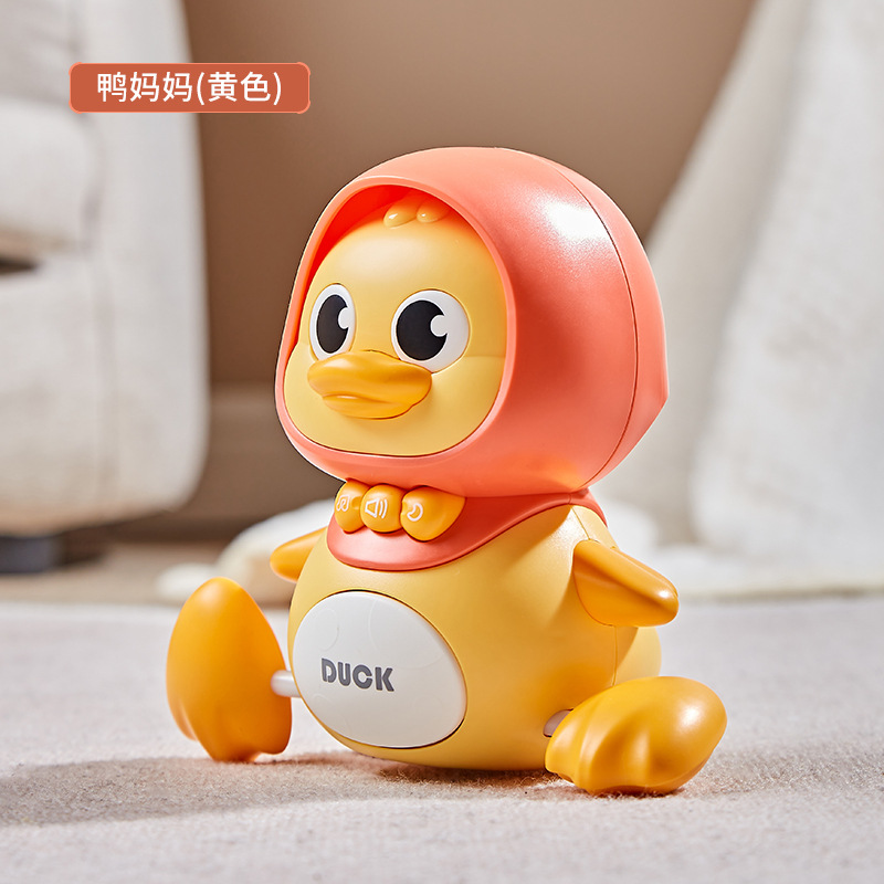 Hot selling children's toys electric magnetic swing duck baby crawling head early education pet puzzle