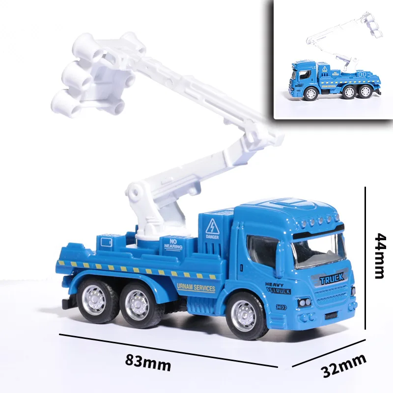 1:64 Alloy Engineering Car Model Skidding Toy Car Metal City Traffic Bus