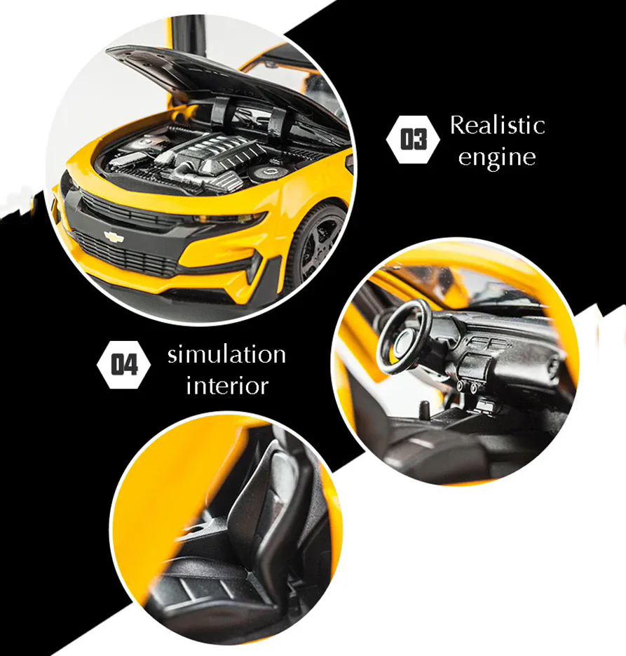 Chevrolet Camaro 1:32 die-cast alloy car model toy car with sound and light