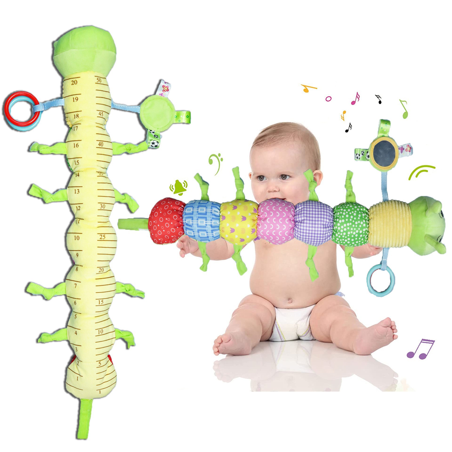 SKKBABY music ringing paper 0-3 years old newborn gift hug doll baby soothing caterpillar plush doll baby