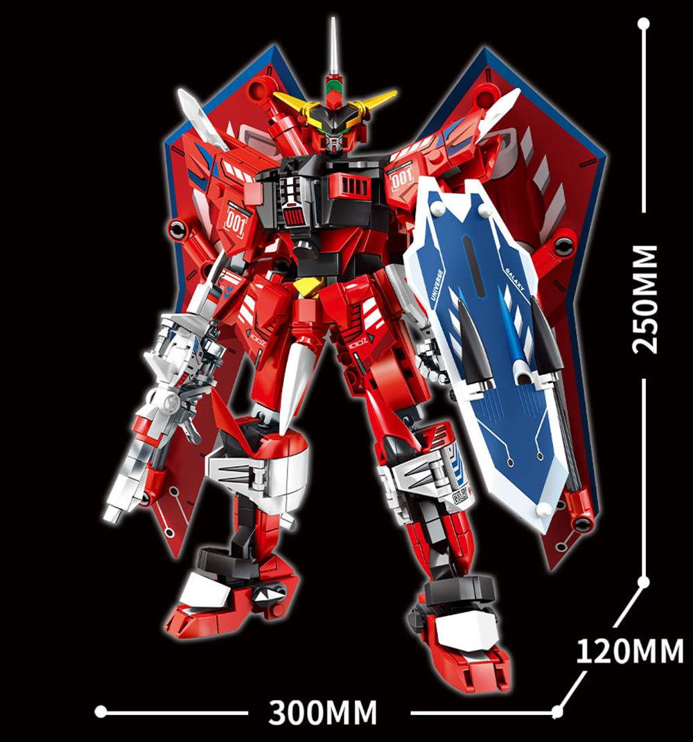 728 pcs block Mech robot warrior model building block toy children toy mobile armor assembly building blocks