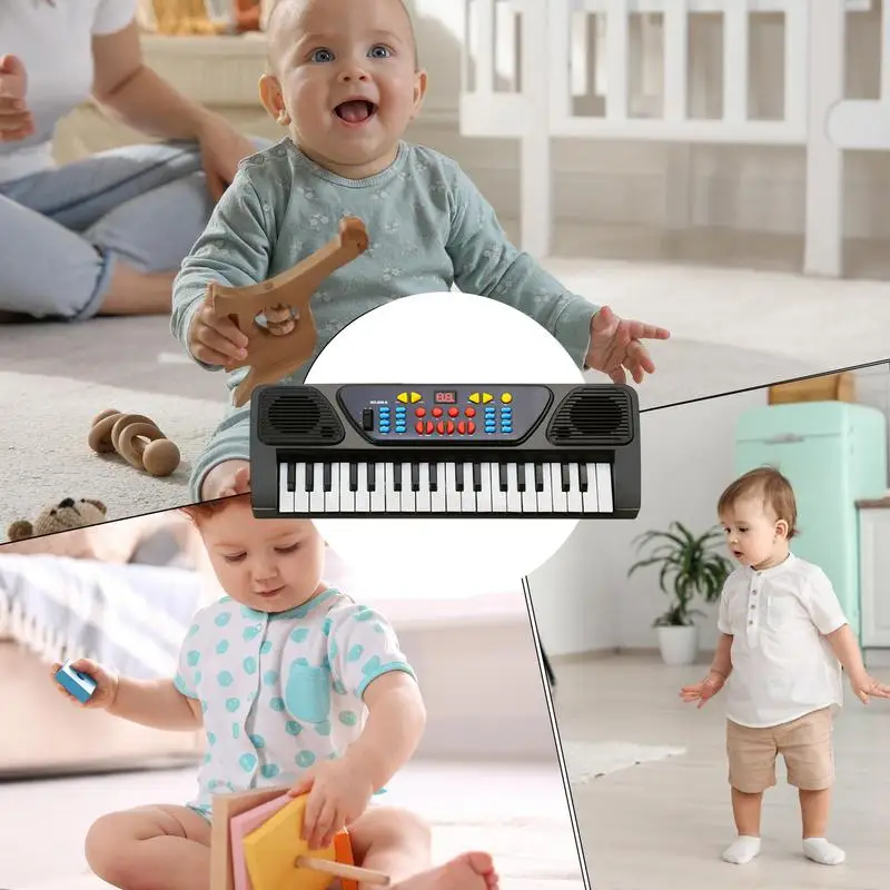 Piano Keyboard For Kids 37 Keys Digital Music Piano Keyboard With Microphone