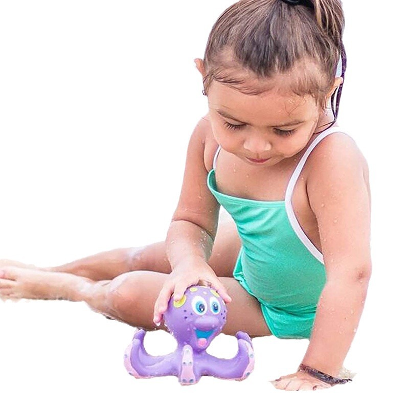Small octopus 6-piece set children's baby water play bathroom bath toy baby water play toys
