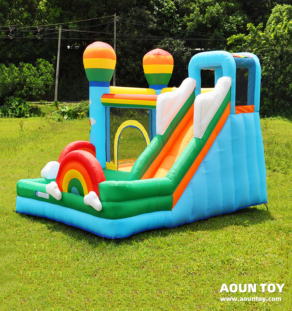 Slide children small inflatable castle home inflatable slide jumping bed inflatable trampoline children naughty castle park