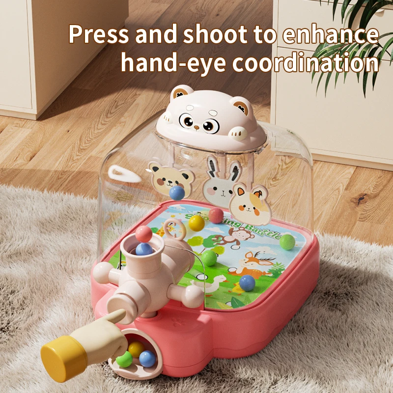 Children Shooting Game Catapult Toy Pinball Machines Shooting Gaming Console Doll Machine Puzzle Play Toy