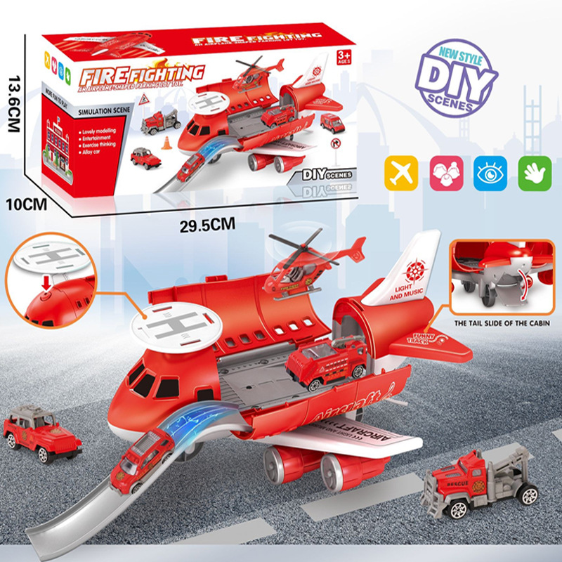New stowage aircraft aviation boys vehicle model inertia car transporter set of children's toys