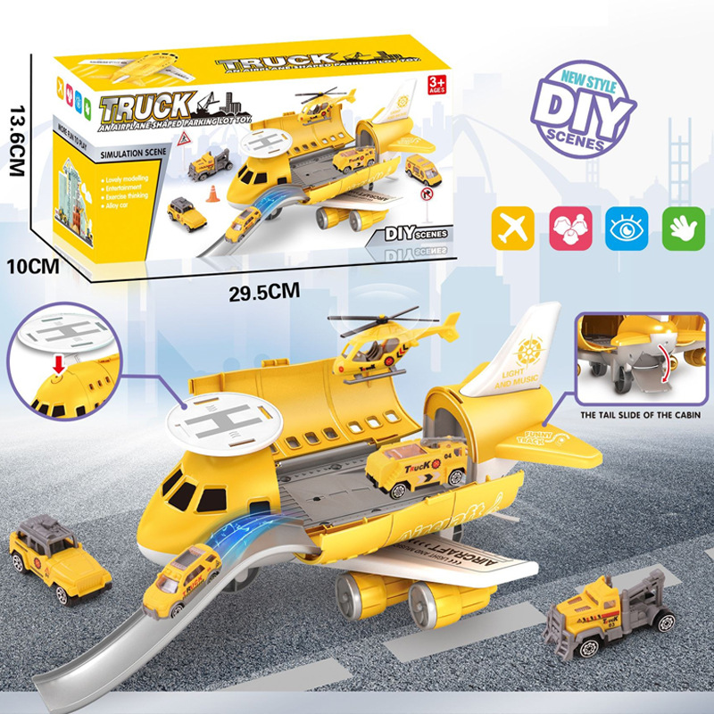 New stowage aircraft aviation boys vehicle model inertia car transporter set of children's toys