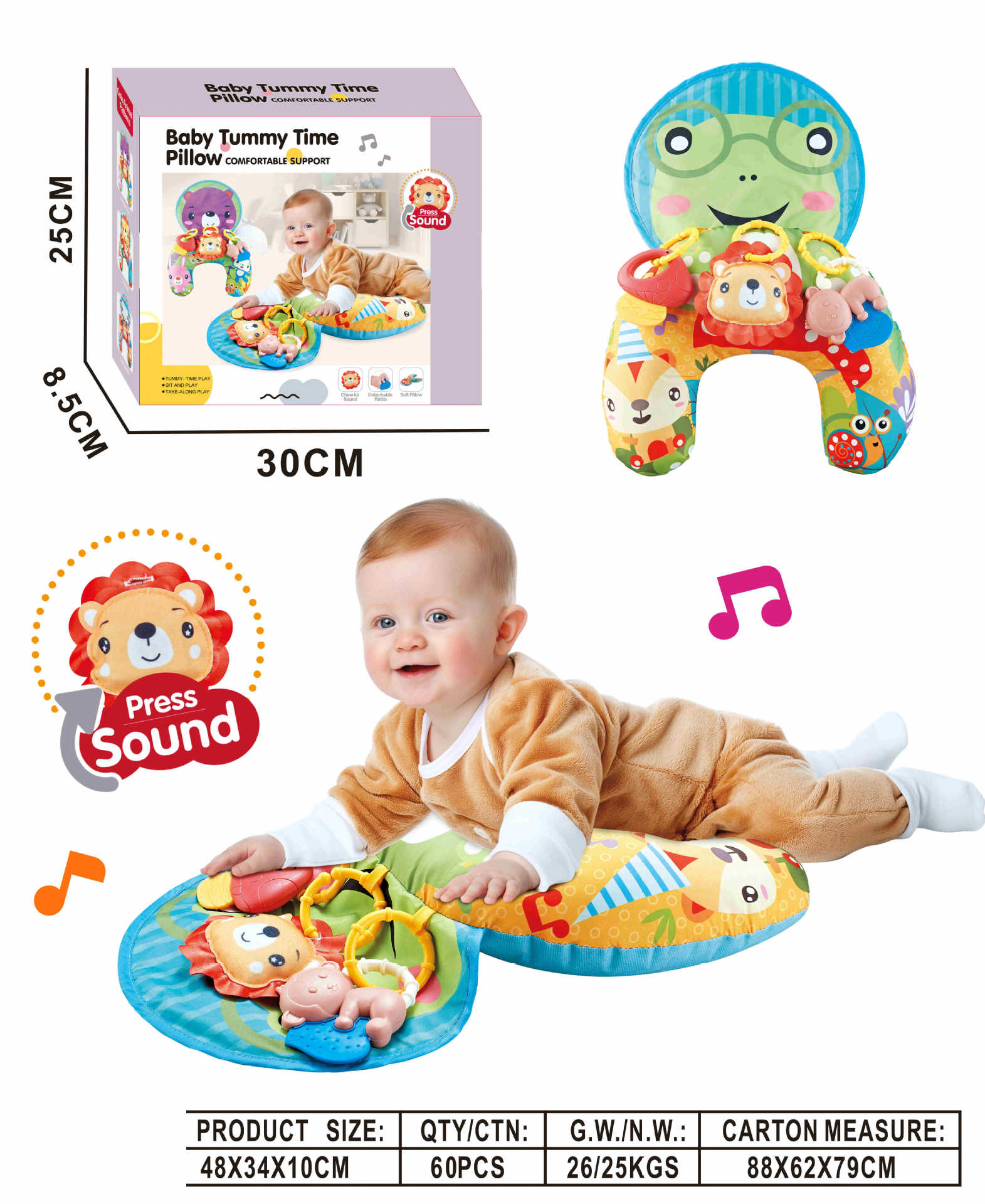 New baby pillow anti-spitup plopping pillow head up 2-in-1 plopping pillow crawling mat soothing pillow manufacturers wholesale