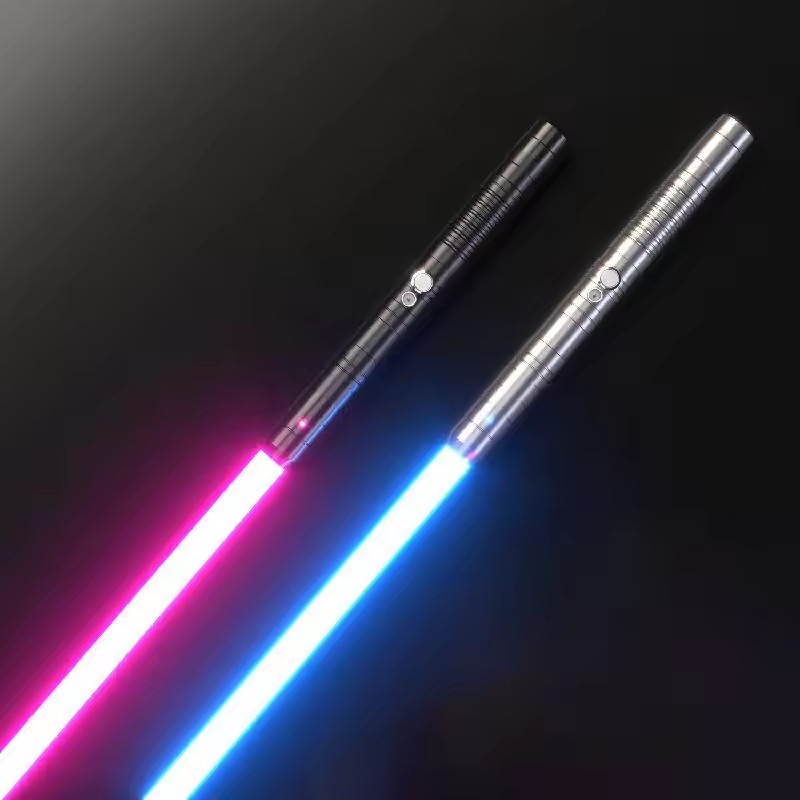RGB Lightsaber Metal Handle Laser Sword Toy Rechargeable 2-in-1 color-changing sound-emitting