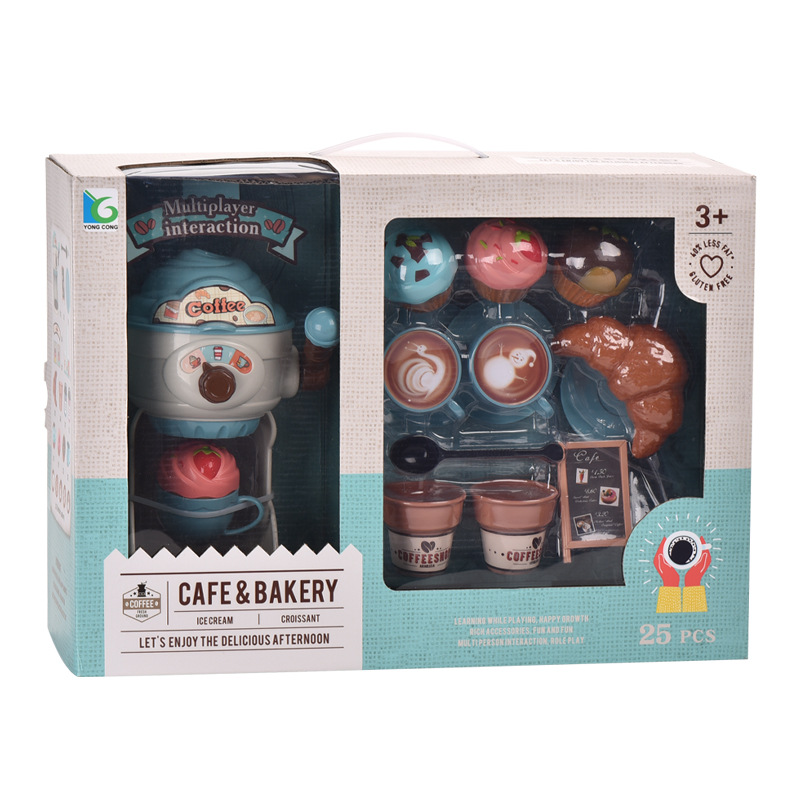 Hot children's ice cream machine girl kitchen play house simulation coffee machine boy and girl toy set