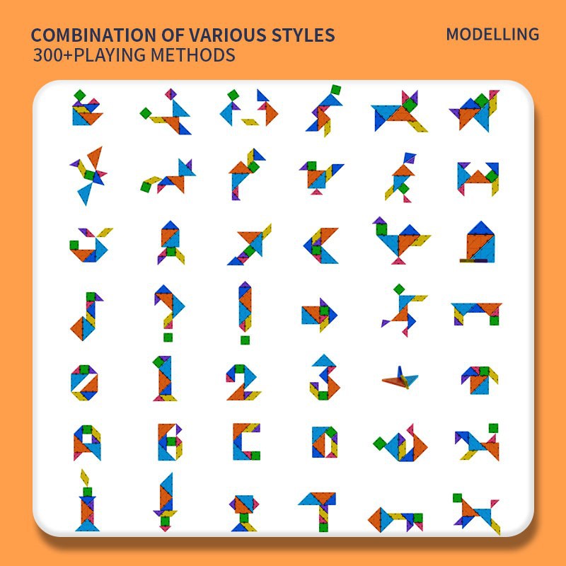 Educational magnetic tangram puzzle one-piece delivery children's toy magnetic tangram puzzle