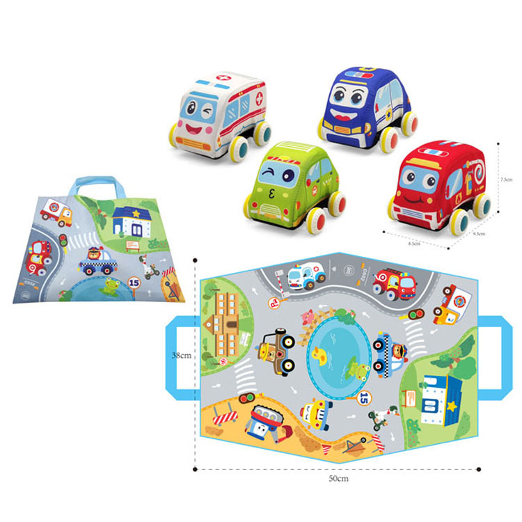 New Carpet Style Tote Bag Children's Early Education Play House Mini Baby Cartoon Cloth Car Storage Bag Gift