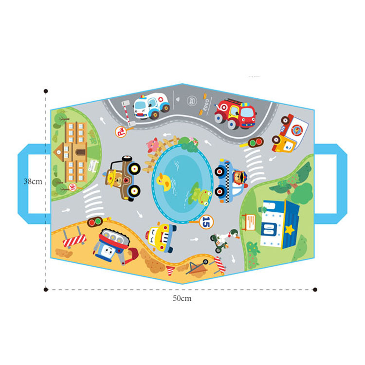 New Carpet Style Tote Bag Children's Early Education Play House Mini Baby Cartoon Cloth Car Storage Bag Gift