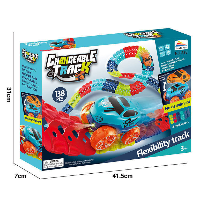 High quality supply, variable track roller coaster zero gravity track car electric sliding train DIY children's toy set