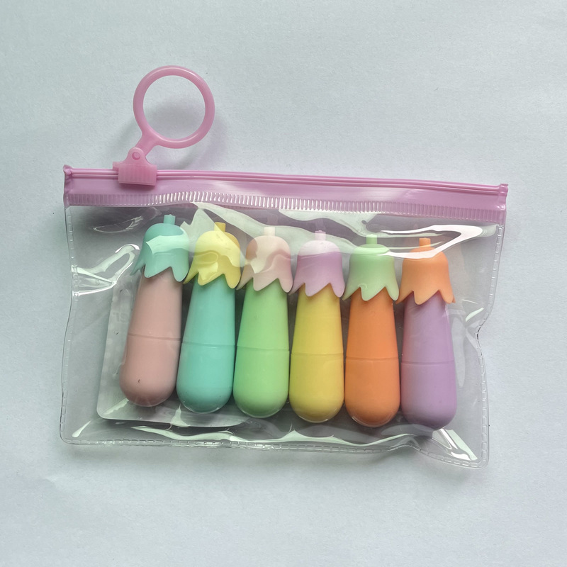 Super cute mini highlighter color student cartoon manual drawing marker pen stroke pen Manufacturer wholesale