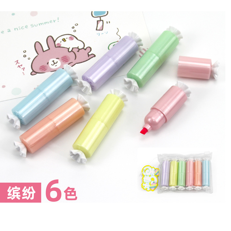 Super cute mini highlighter color student cartoon manual drawing marker pen stroke pen Manufacturer wholesale