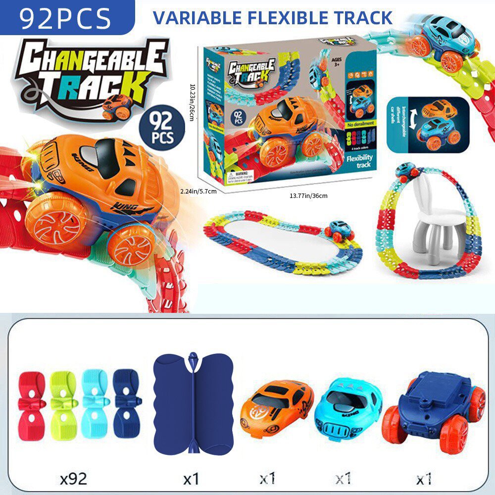 High quality supply, variable track roller coaster zero gravity track car electric sliding train DIY children's toy set