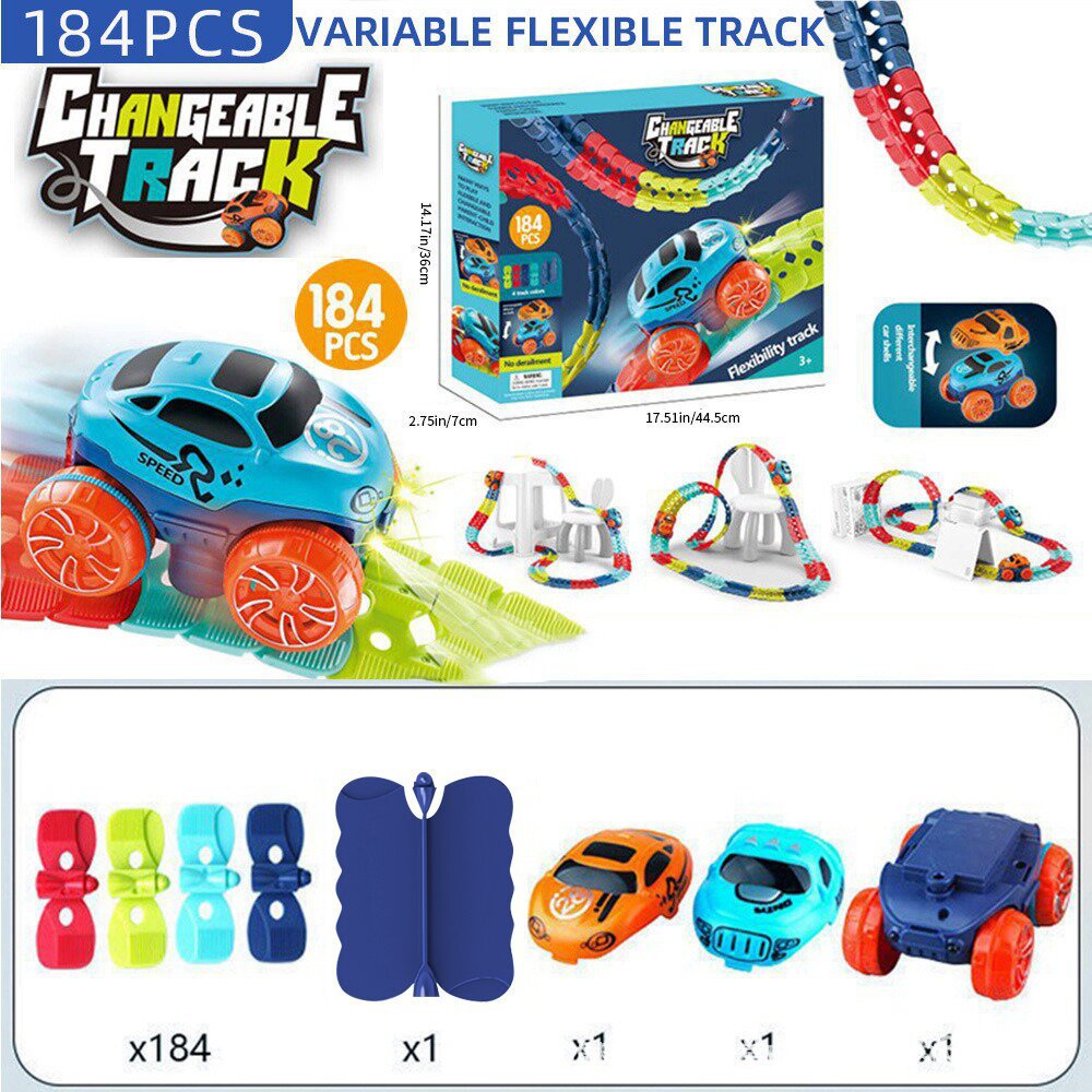 High quality supply, variable track roller coaster zero gravity track car electric sliding train DIY children's toy set