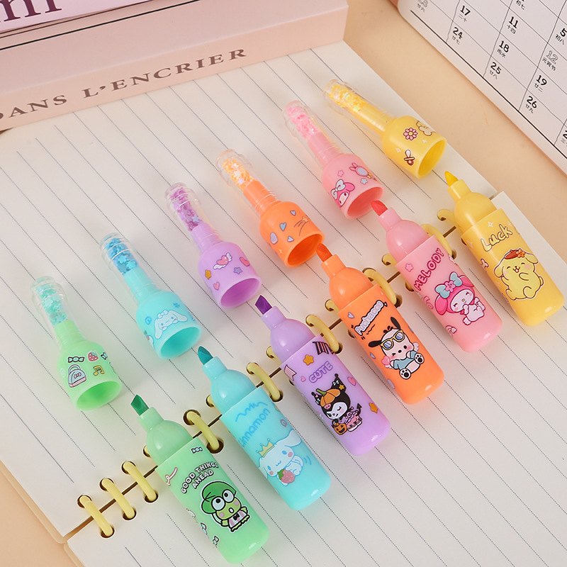 Super cute mini highlighter color student cartoon manual drawing marker pen stroke pen Manufacturer wholesale