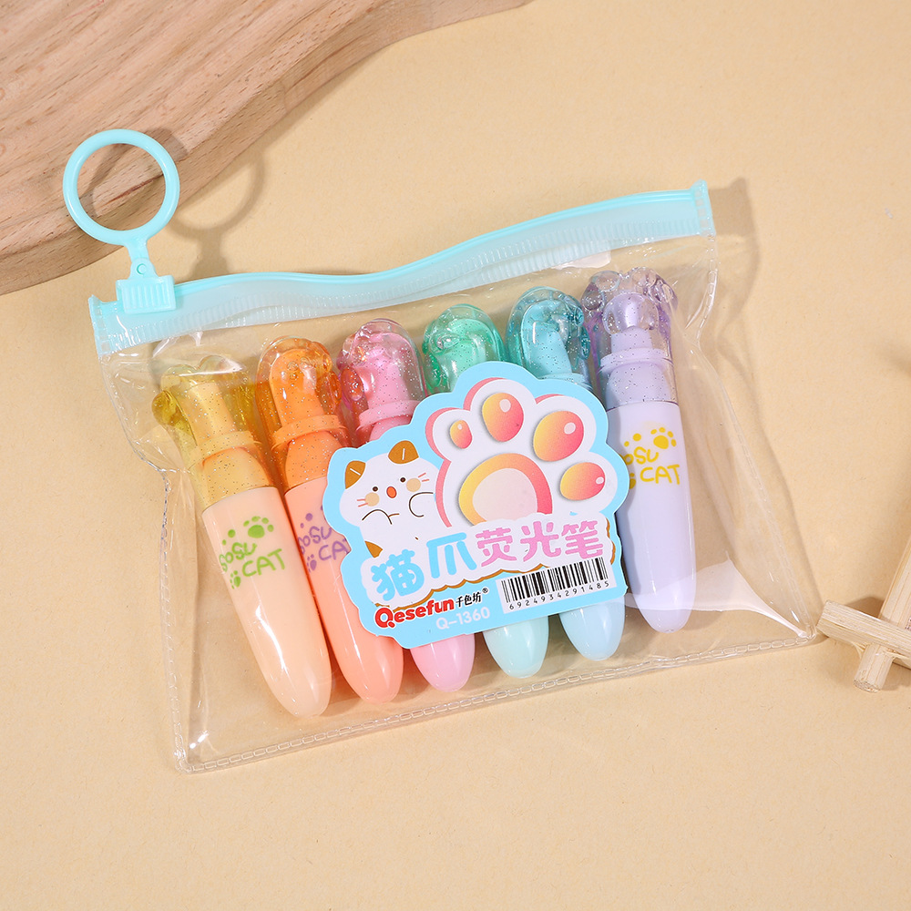 Super cute mini highlighter color student cartoon manual drawing marker pen stroke pen Manufacturer wholesale