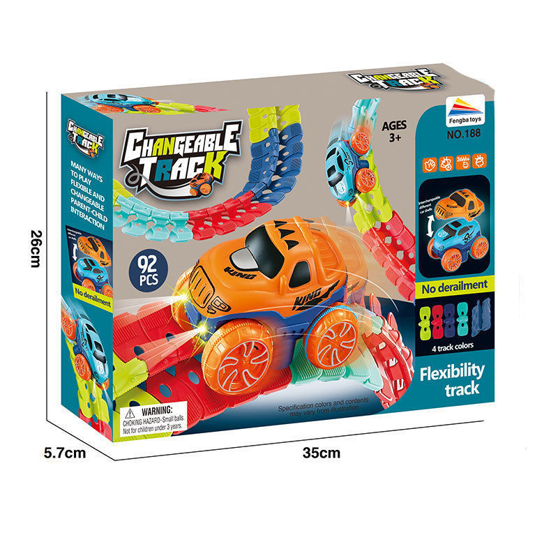 High quality supply, variable track roller coaster zero gravity track car electric sliding train DIY children's toy set