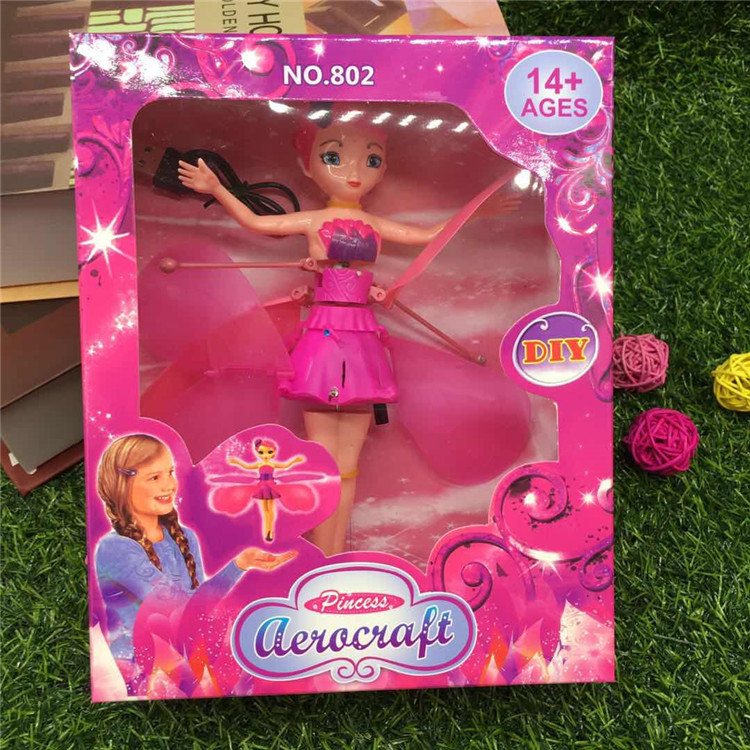Popular luminous induction small flying fairy aircraft