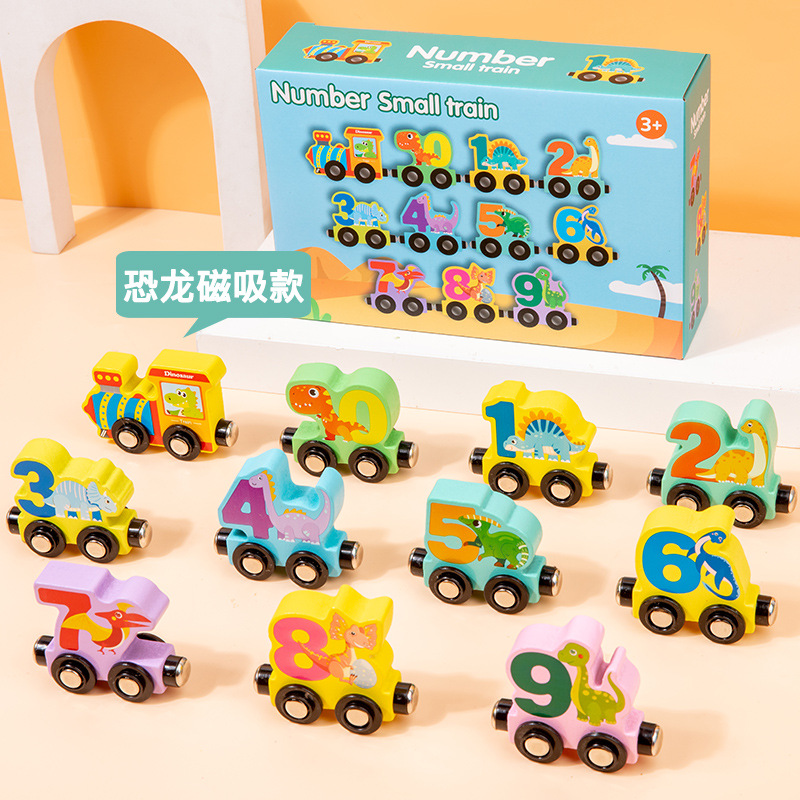 New products: 11 magnetic animals, vehicles, dinosaurs, vegetables and fruits, 4 small trains