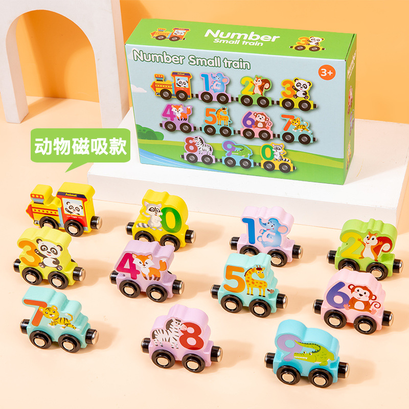 New products: 11 magnetic animals, vehicles, dinosaurs, vegetables and fruits, 4 small trains