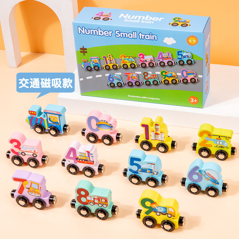 New products: 11 magnetic animals, vehicles, dinosaurs, vegetables and fruits, 4 small trains