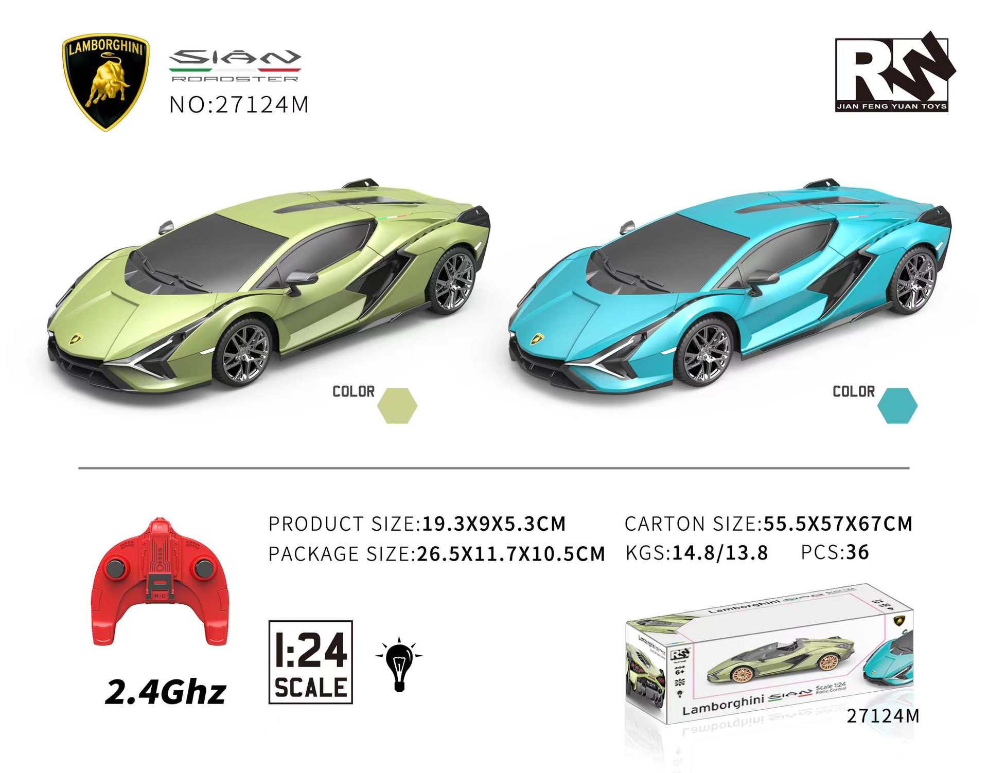 1:24 Lamborghini Lightning Convertible