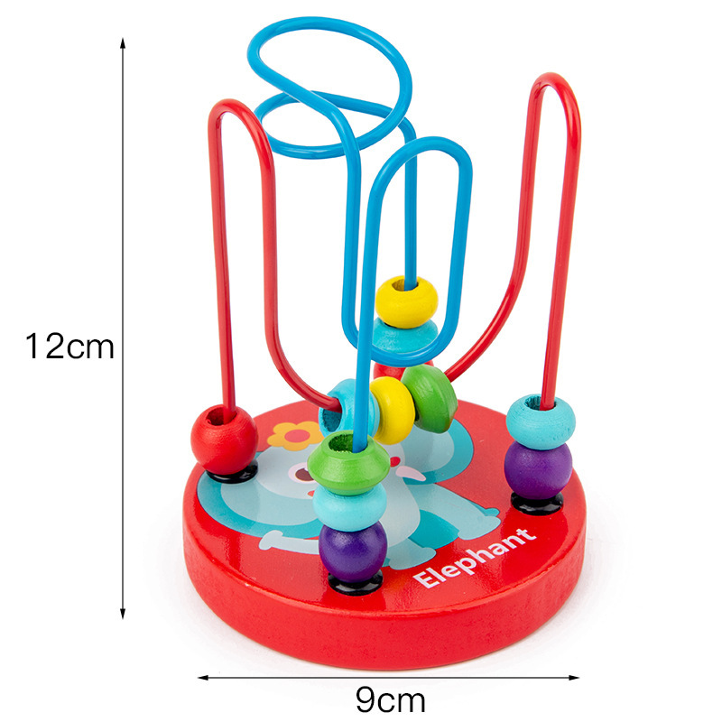 Hot selling children's intellectual enlightenment musical instrument with beads and twisting worms, baby early education wooden toys